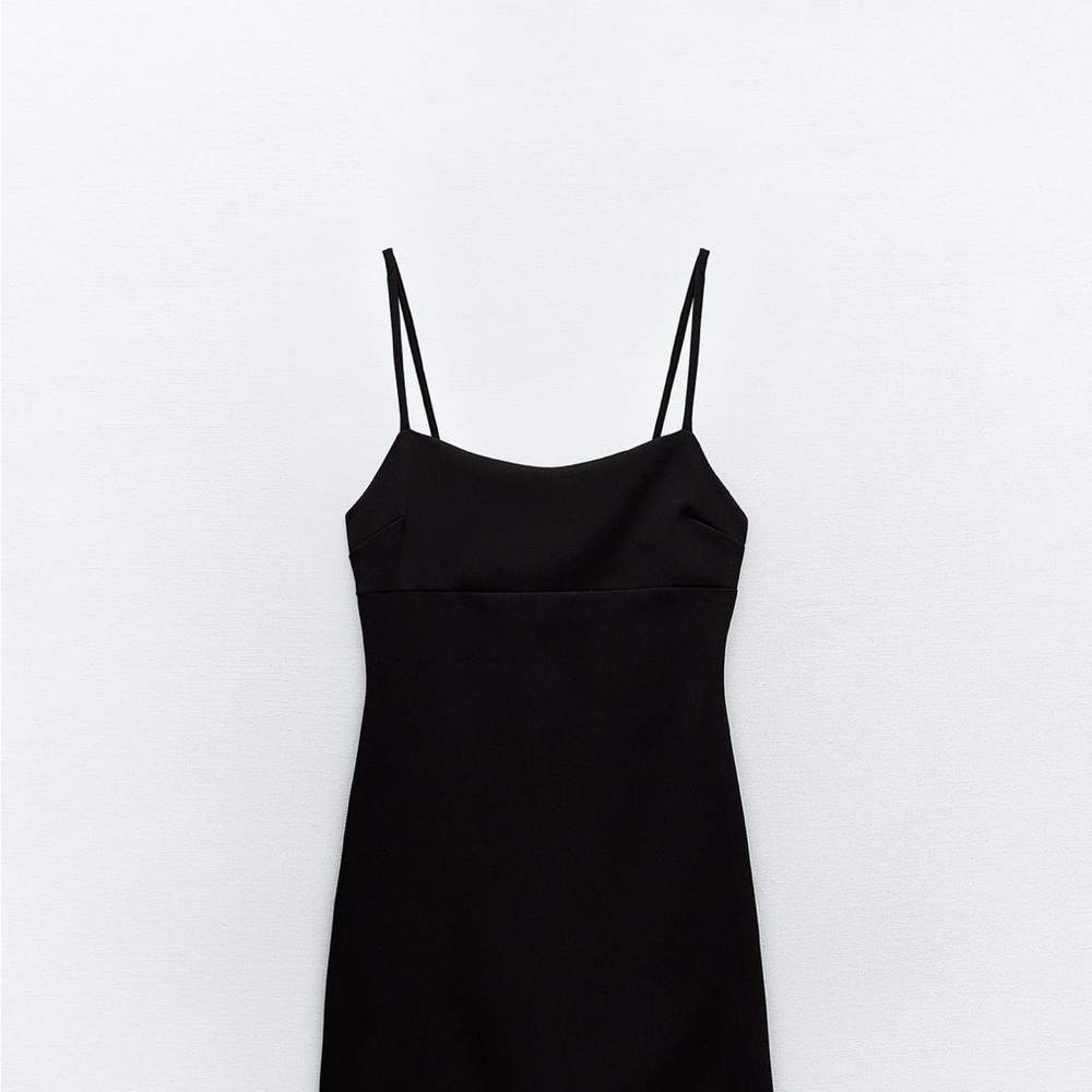 Elegant Black Spaghetti Strap Dress